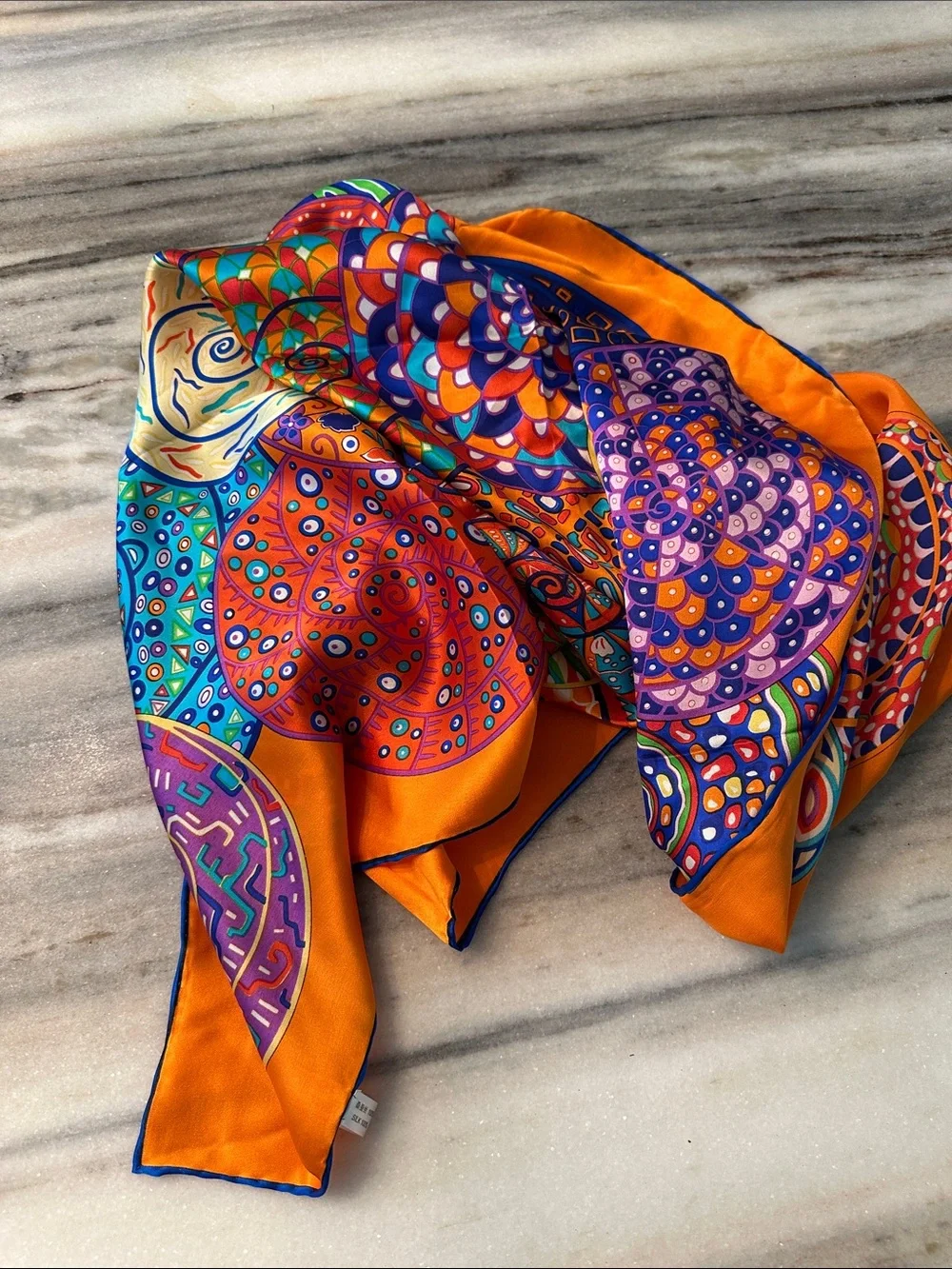 10O % silk hand rolled edge scarf